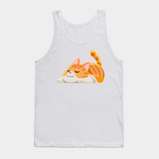 Cat Holic - Orange Cat Sleeping Tank Top